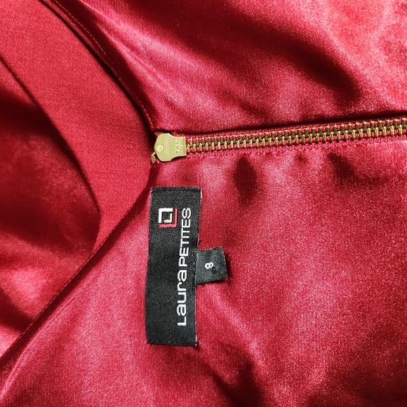 Laura  Orange  Burgundy Sheath Sleeveless  Dress Size 8 - Picture 15 of 17